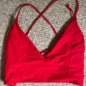 red bikini top